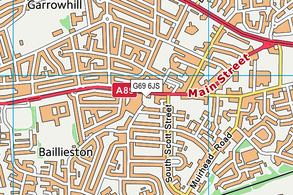 G69 6JS map - OS VectorMap District (Ordnance Survey)