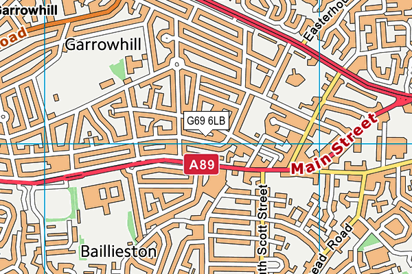 G69 6LB map - OS VectorMap District (Ordnance Survey)