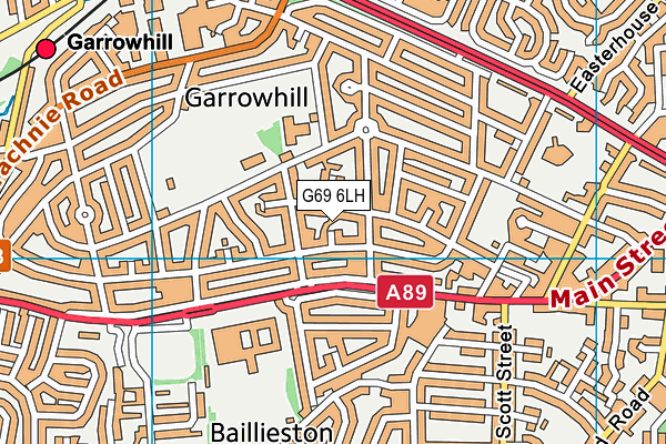 G69 6LH map - OS VectorMap District (Ordnance Survey)