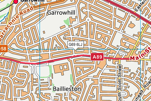 G69 6LJ map - OS VectorMap District (Ordnance Survey)