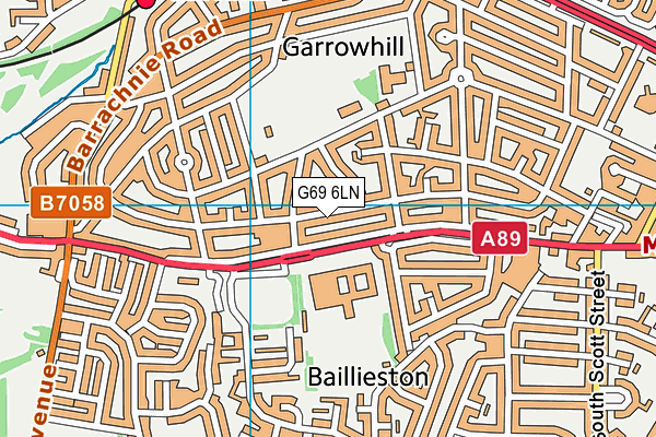 G69 6LN map - OS VectorMap District (Ordnance Survey)