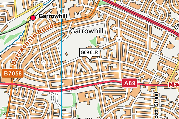 G69 6LR map - OS VectorMap District (Ordnance Survey)