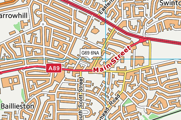 G69 6NA map - OS VectorMap District (Ordnance Survey)