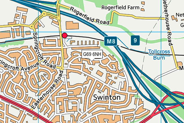 G69 6NH map - OS VectorMap District (Ordnance Survey)