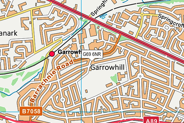 G69 6NR map - OS VectorMap District (Ordnance Survey)