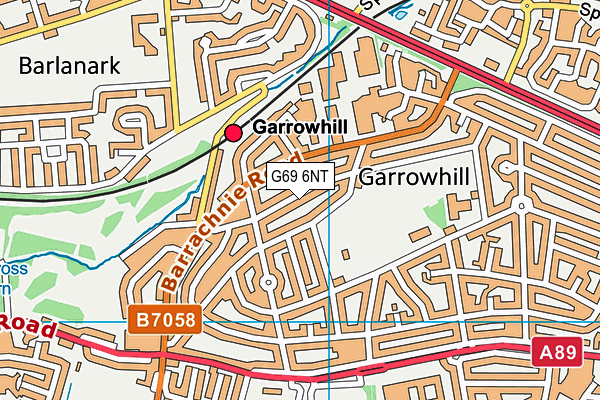 G69 6NT map - OS VectorMap District (Ordnance Survey)