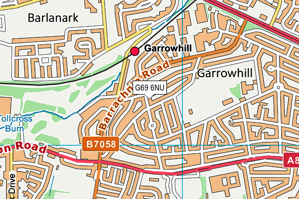 G69 6NU map - OS VectorMap District (Ordnance Survey)