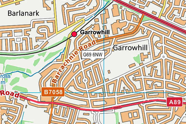 G69 6NW map - OS VectorMap District (Ordnance Survey)