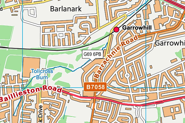 G69 6PB map - OS VectorMap District (Ordnance Survey)