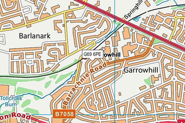 G69 6PE map - OS VectorMap District (Ordnance Survey)