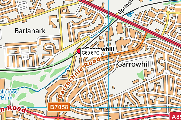 G69 6PG map - OS VectorMap District (Ordnance Survey)