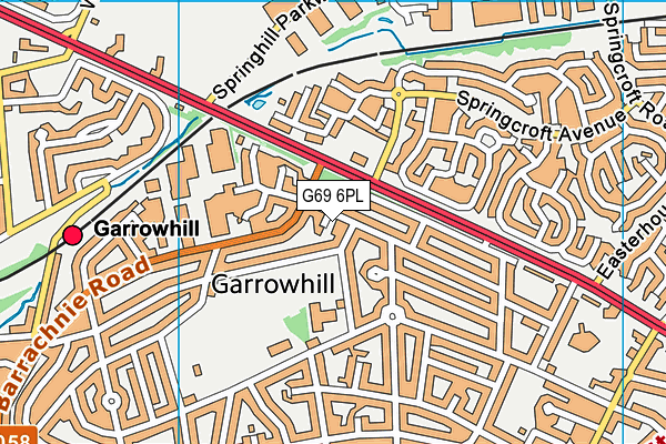 G69 6PL map - OS VectorMap District (Ordnance Survey)
