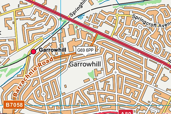 G69 6PP map - OS VectorMap District (Ordnance Survey)