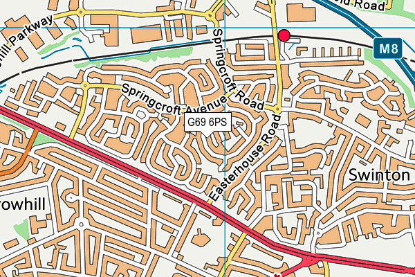 G69 6PS map - OS VectorMap District (Ordnance Survey)