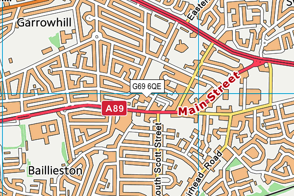 G69 6QE map - OS VectorMap District (Ordnance Survey)