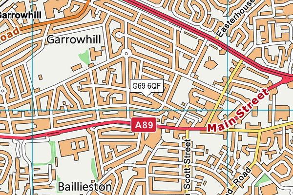 G69 6QF map - OS VectorMap District (Ordnance Survey)