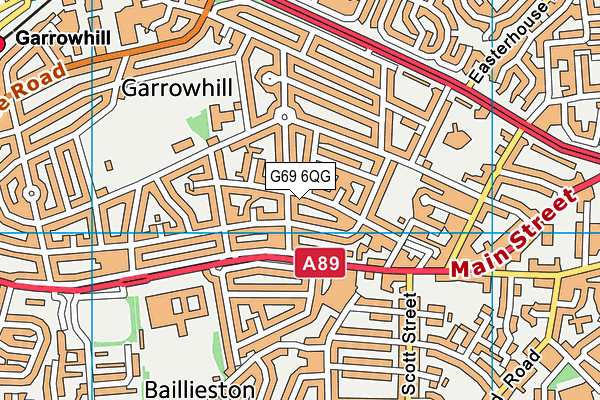 G69 6QG map - OS VectorMap District (Ordnance Survey)