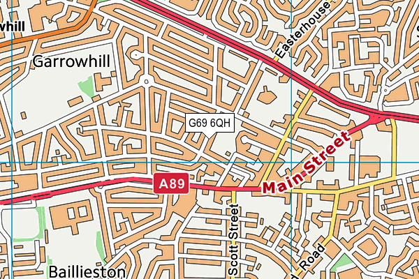 G69 6QH map - OS VectorMap District (Ordnance Survey)