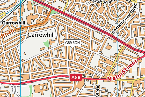 G69 6QN map - OS VectorMap District (Ordnance Survey)