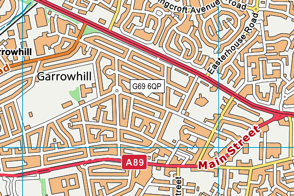 G69 6QP map - OS VectorMap District (Ordnance Survey)