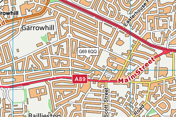 G69 6QQ map - OS VectorMap District (Ordnance Survey)