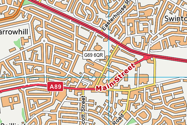 G69 6QR map - OS VectorMap District (Ordnance Survey)