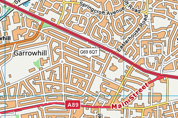 G69 6QT map - OS VectorMap District (Ordnance Survey)