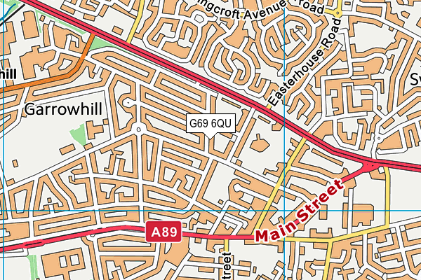 G69 6QU map - OS VectorMap District (Ordnance Survey)