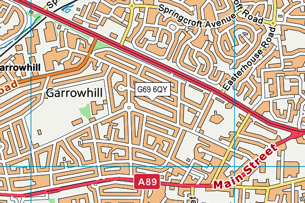 G69 6QY map - OS VectorMap District (Ordnance Survey)