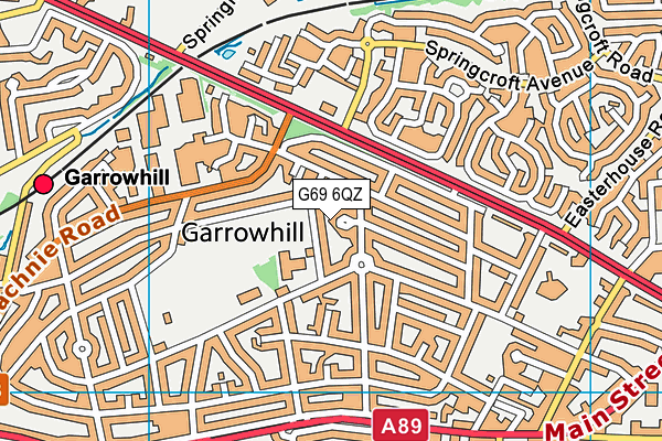 G69 6QZ map - OS VectorMap District (Ordnance Survey)