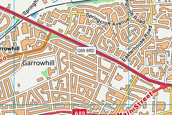 G69 6RD map - OS VectorMap District (Ordnance Survey)