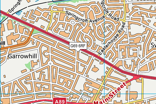 G69 6RF map - OS VectorMap District (Ordnance Survey)