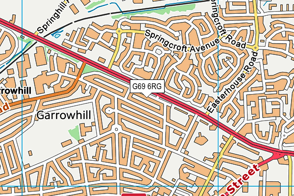 G69 6RG map - OS VectorMap District (Ordnance Survey)