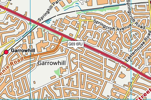 G69 6RJ map - OS VectorMap District (Ordnance Survey)