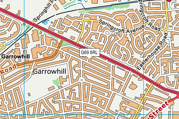 G69 6RL map - OS VectorMap District (Ordnance Survey)