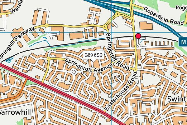 G69 6SD map - OS VectorMap District (Ordnance Survey)