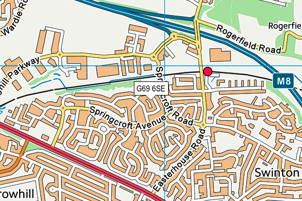 G69 6SE map - OS VectorMap District (Ordnance Survey)