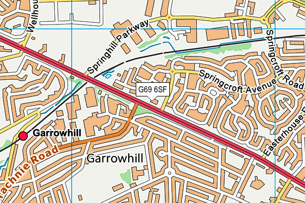 G69 6SF map - OS VectorMap District (Ordnance Survey)