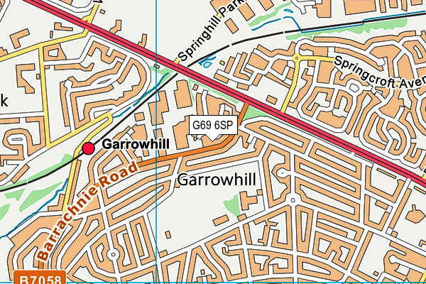 G69 6SP map - OS VectorMap District (Ordnance Survey)