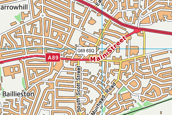 G69 6SQ map - OS VectorMap District (Ordnance Survey)