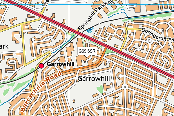 G69 6SR map - OS VectorMap District (Ordnance Survey)