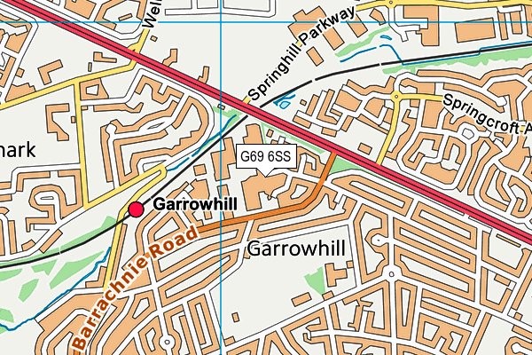 G69 6SS map - OS VectorMap District (Ordnance Survey)