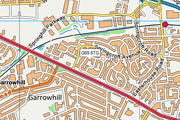 G69 6TG map - OS VectorMap District (Ordnance Survey)