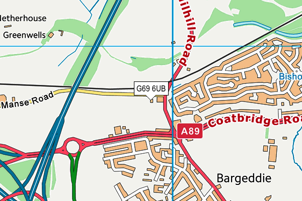 G69 6UB map - OS VectorMap District (Ordnance Survey)