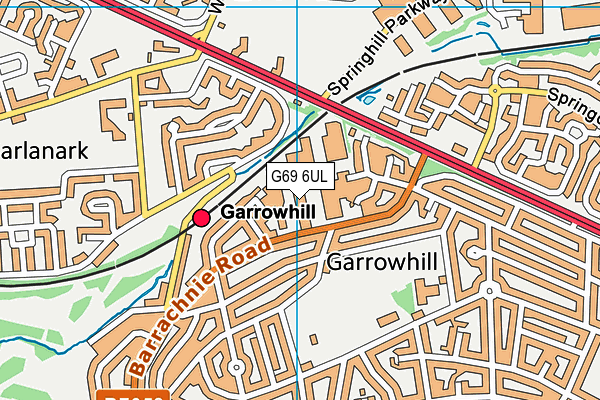 G69 6UL map - OS VectorMap District (Ordnance Survey)