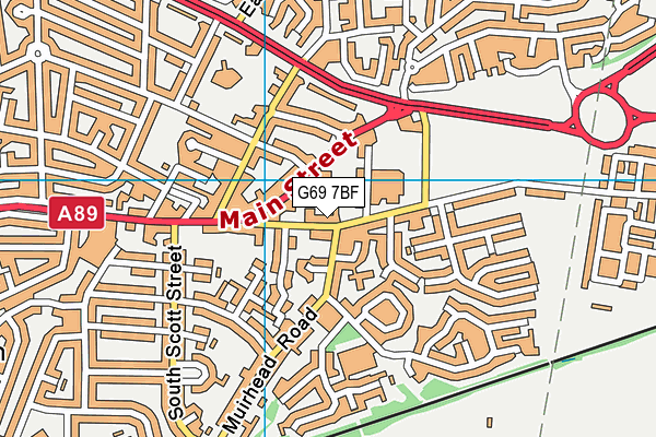 G69 7BF map - OS VectorMap District (Ordnance Survey)