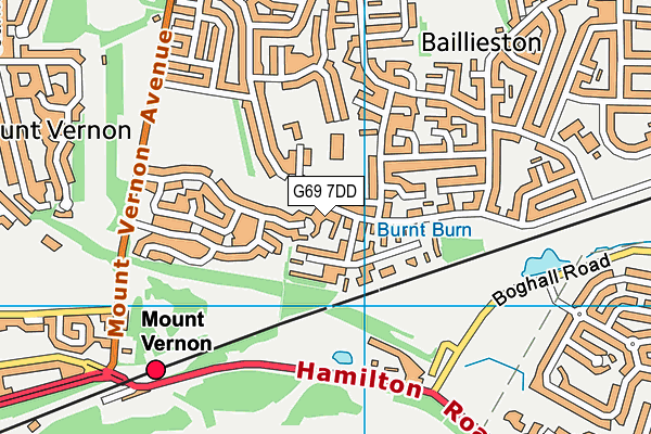 G69 7DD map - OS VectorMap District (Ordnance Survey)