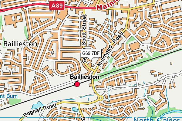 G69 7DF map - OS VectorMap District (Ordnance Survey)