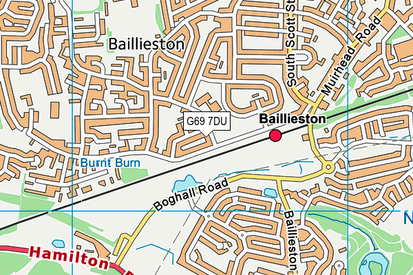 G69 7DU map - OS VectorMap District (Ordnance Survey)