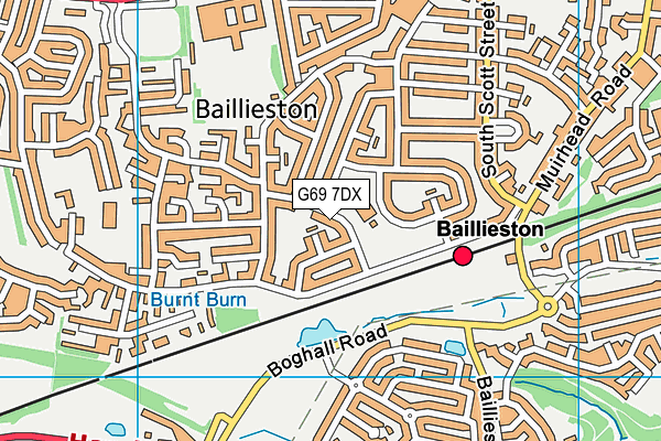 G69 7DX map - OS VectorMap District (Ordnance Survey)